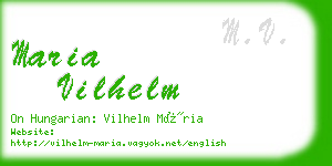 maria vilhelm business card